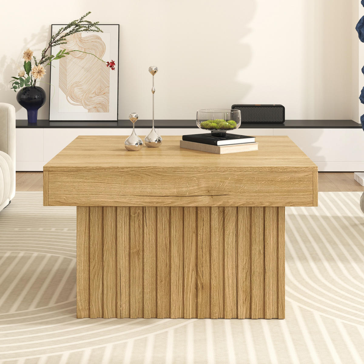 COUCHTISCH Holzfarbe - Naturfarben, Holzwerkstoff (79/79/46cm)