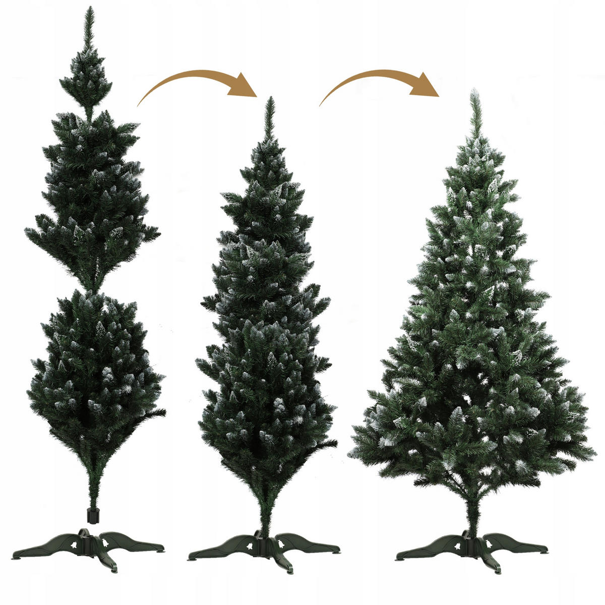 KADAX Künstlicher Weihnachtsbaum Diamanttanne 220 cm dick - Grün, Kunststoff (220cm) - KADAX