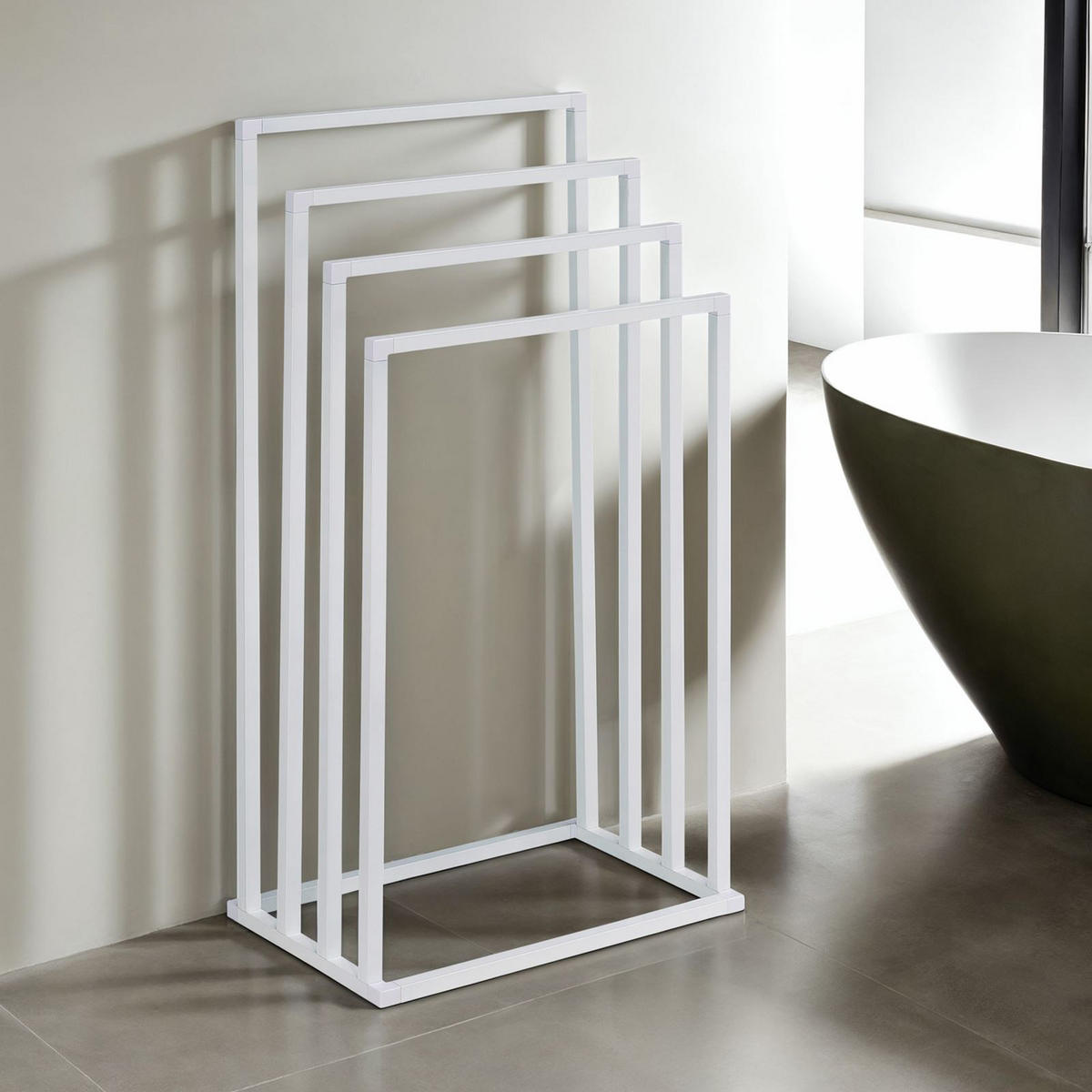 HANDTUCHHALTER SENZA - Weiß, Metall (45/91/29cm) - IDIMEX