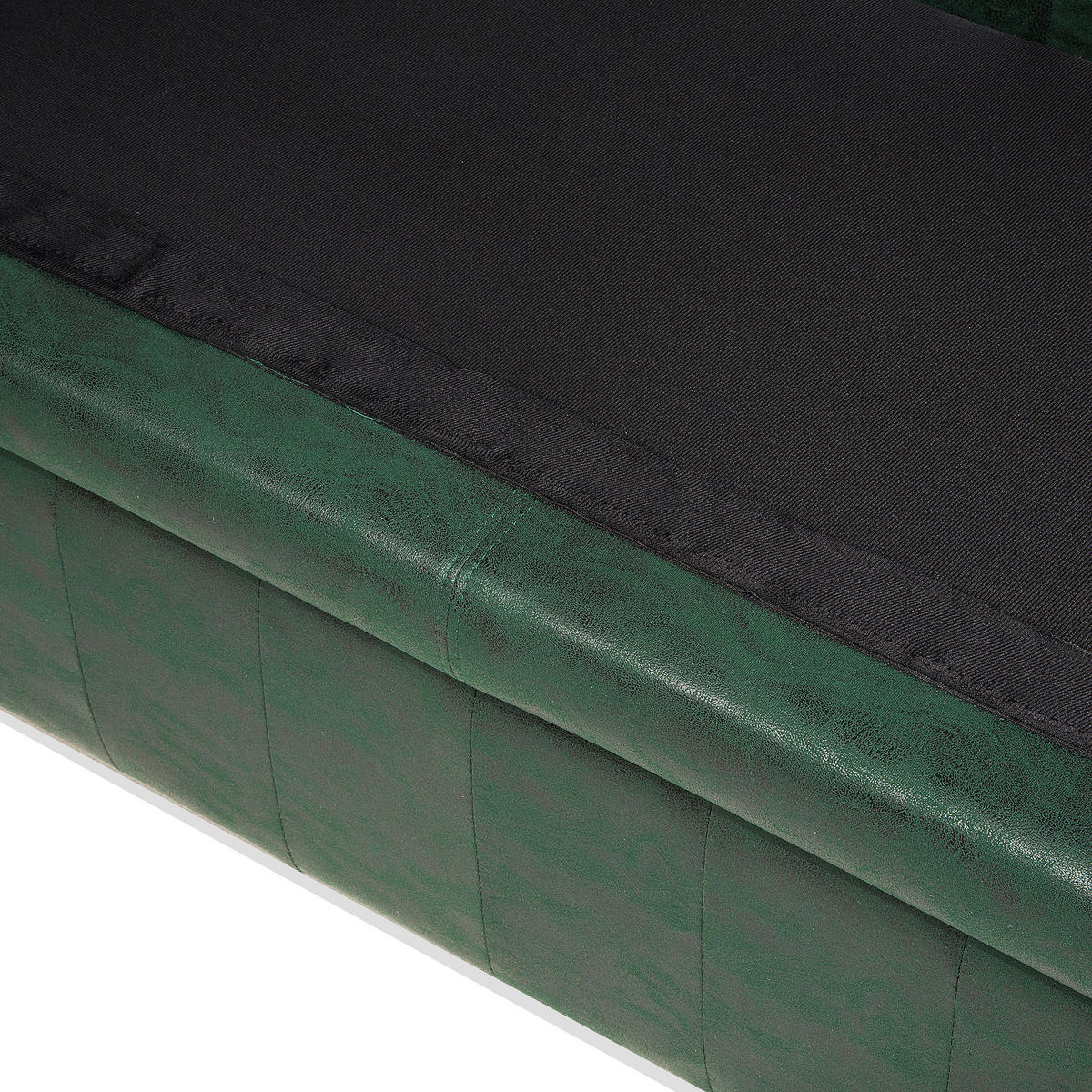 3-SITZER-SOFA Kunstleder Grün Chesterfield - Grün, Textil (195/70/76cm) - Beliani