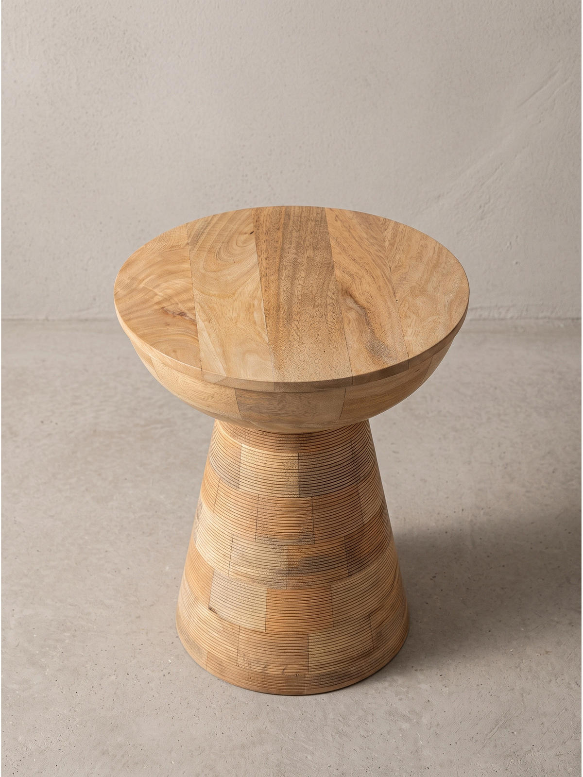 BEISTELLTISCH JELSA, Mango Massivholz, Ø 37 x 45 cm - Hellbraun/Braun, Holz (37/37/45cm) - KADIMA DESIGN