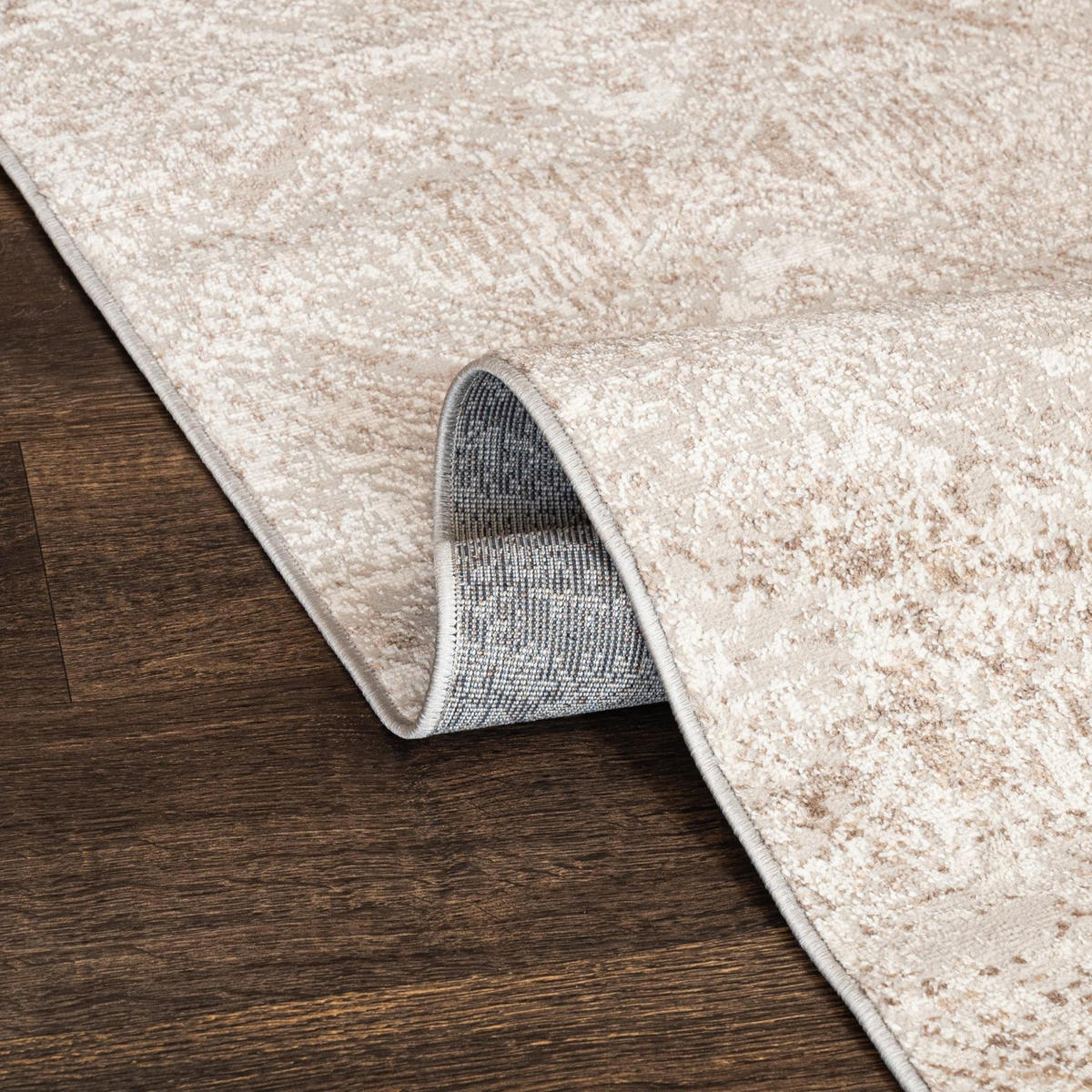 TEPPICH Beige Creme abstrakt - 120 x 170 cm - Ecru/Beige, Textil (120/170cm) - Mazovia