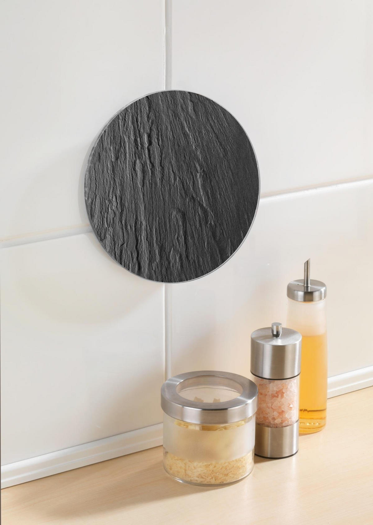 TOPFSTÄNDER Glas 20/20/0,8 cm - Anthrazit, Glas (20/20cm) - Wenko