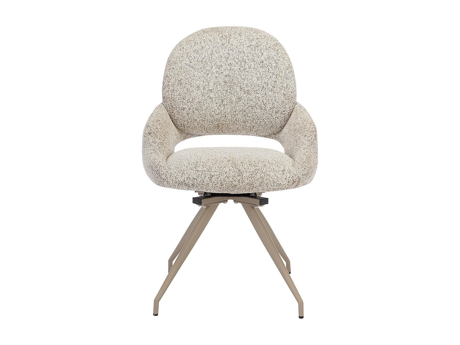 STUHL - 57 cm x 59.5 cm - Stoff - Cremefarben - VALIANA - Creme, Textil (57/92/59.5cm) - Vente-Unique