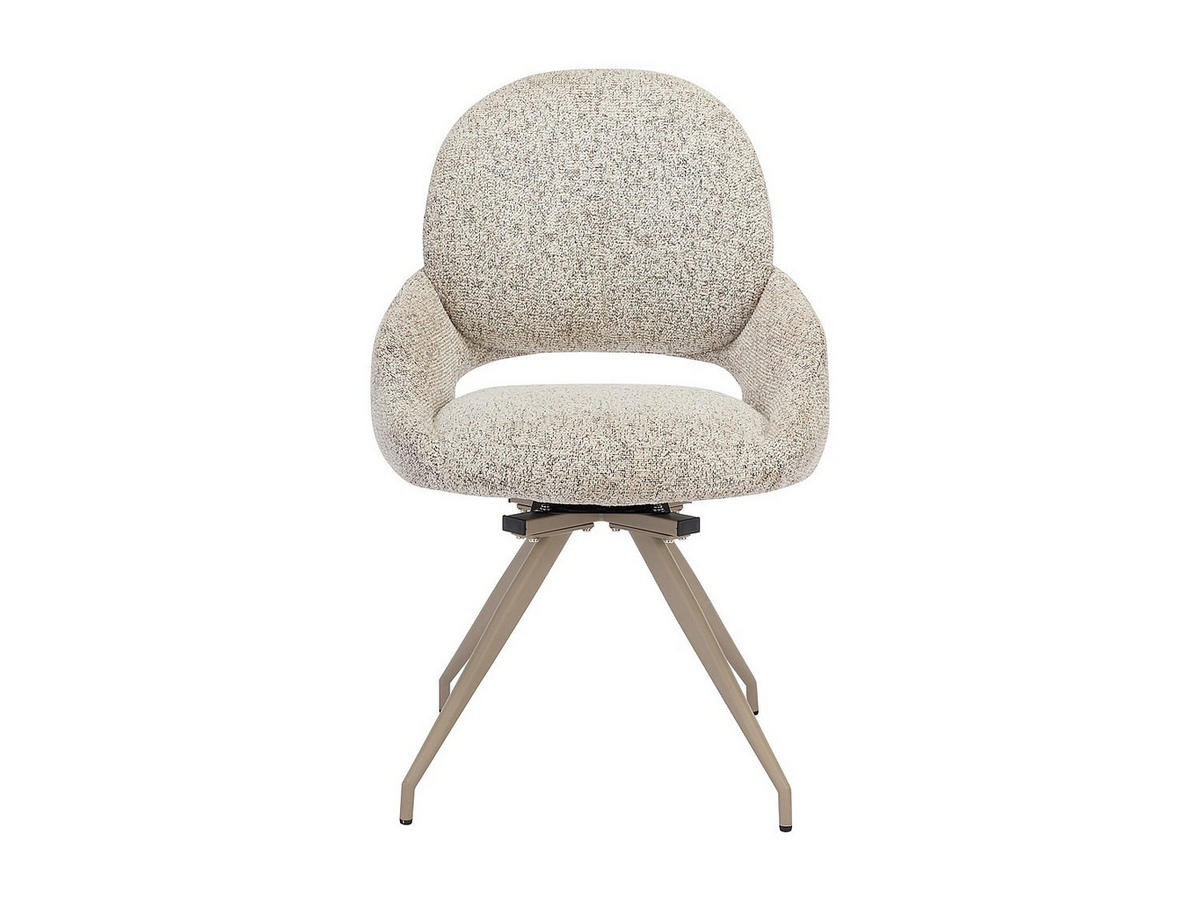 STUHL - 57cm x 59.5cm - Polyester - cremefarben - VALIANA - Creme, Textil (57/92/59.5cm) - Vente-Unique