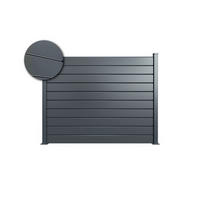 ALUMINIUMZAUN mit Lamellen 2 m VANO H. 150 cm, grau - Grau, Metall (200/156cm) - Casanoov