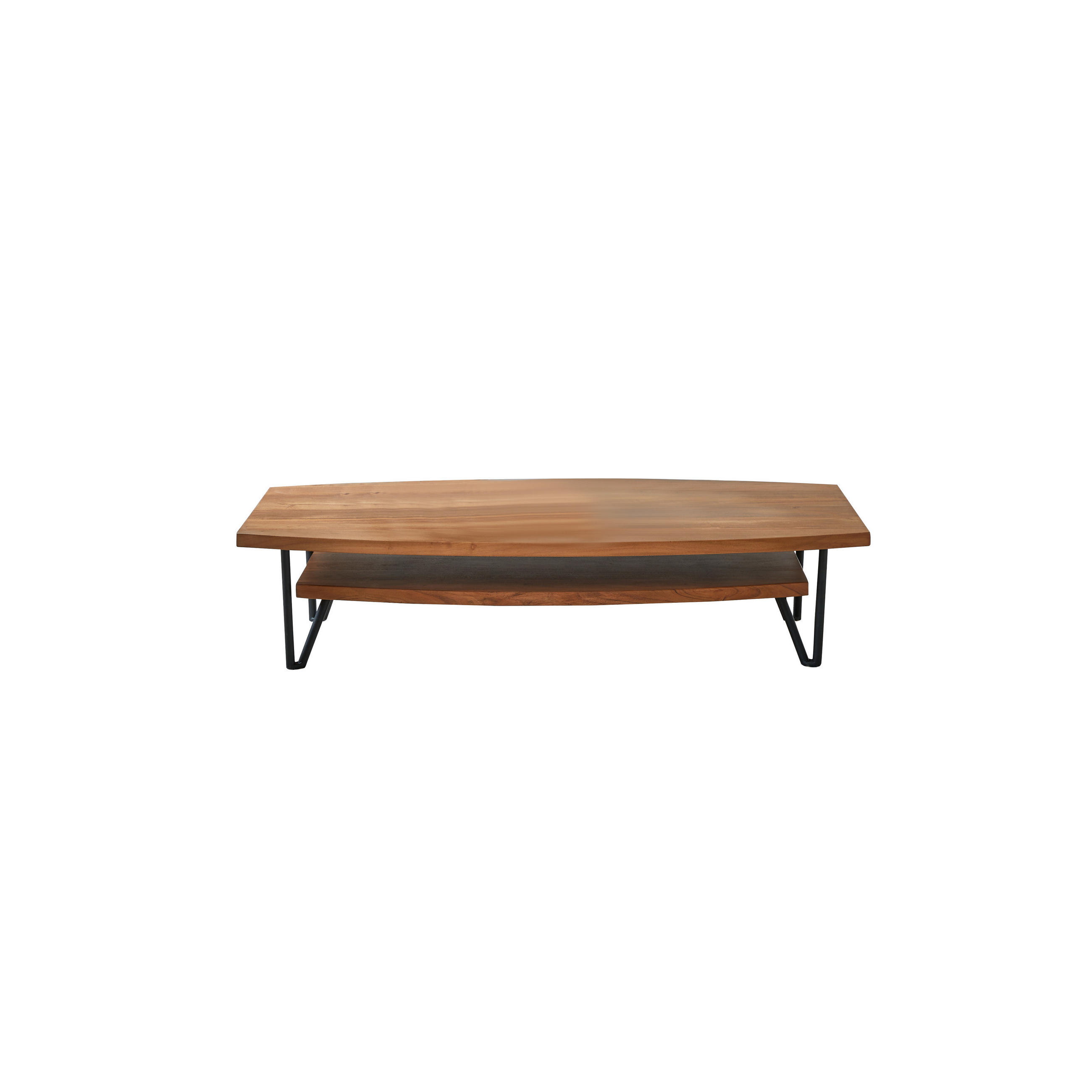 Tikamoon Couchtisch Dunkelbraun 110x25x60 cm