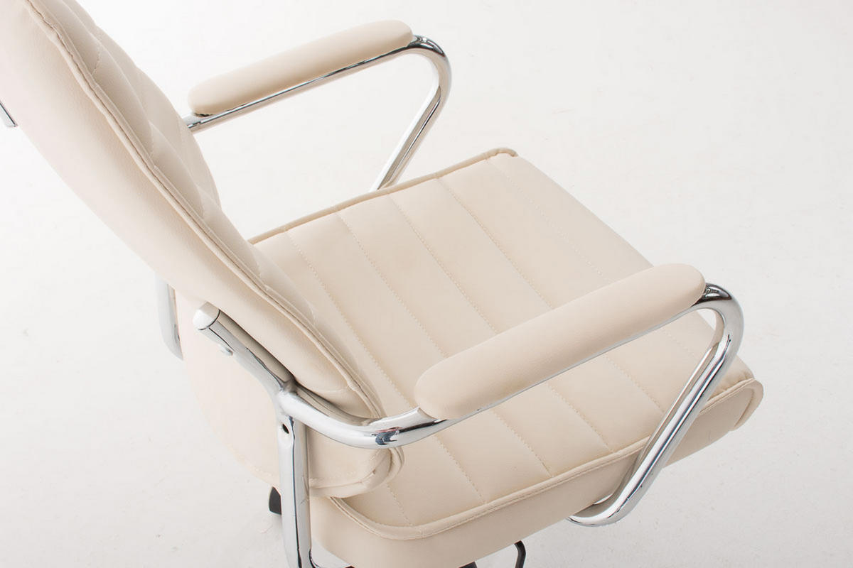 BÜROSTUHL Rocket V2, Creme - Creme, Textil/Metall (59/128/57cm) - TPFLiving