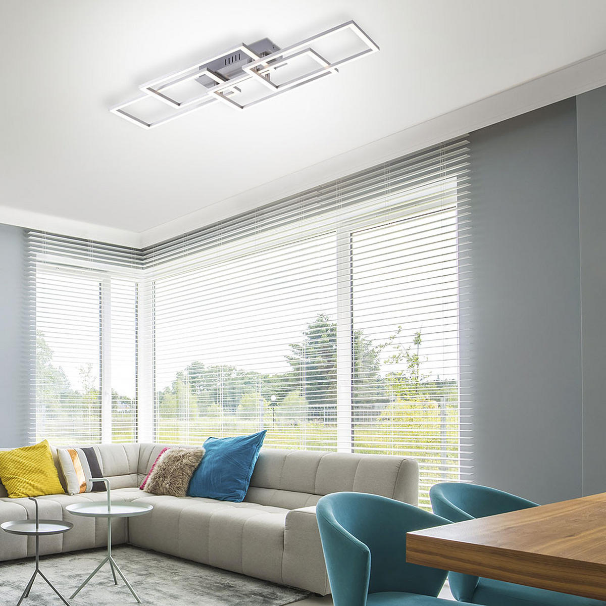 LED DECKENLEUCHTE IVEN Aluminium Silber - Silberfarben, Metall (70/34.5/9.5cm)