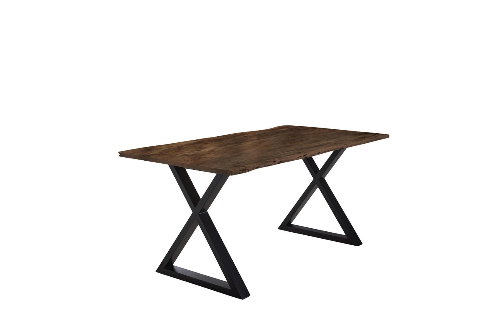 ESSTISCH LUBIN - Schwarz/Braun, Holz/Metall (80/140/77cm) - SAM