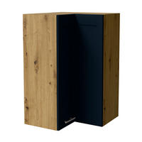 ECKHÄNGESCHRANK Oslo W14/60 Eiche Artisan / Indigo Matt 60 / 60 / 96cm - Eiche Artisan/Dunkelblau, Holz/Holzwerkstoff (60/96/60cm) - Feldmann-Wohnen