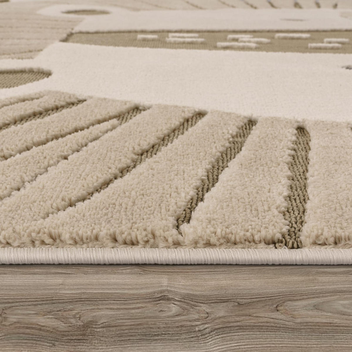 KINDERTEPPICH Löwe Kinderzimmer schmutzabweisend Beige Rechteckig 160x220 - Beige, Textil (160/220cm) - KADIMA DESIGN