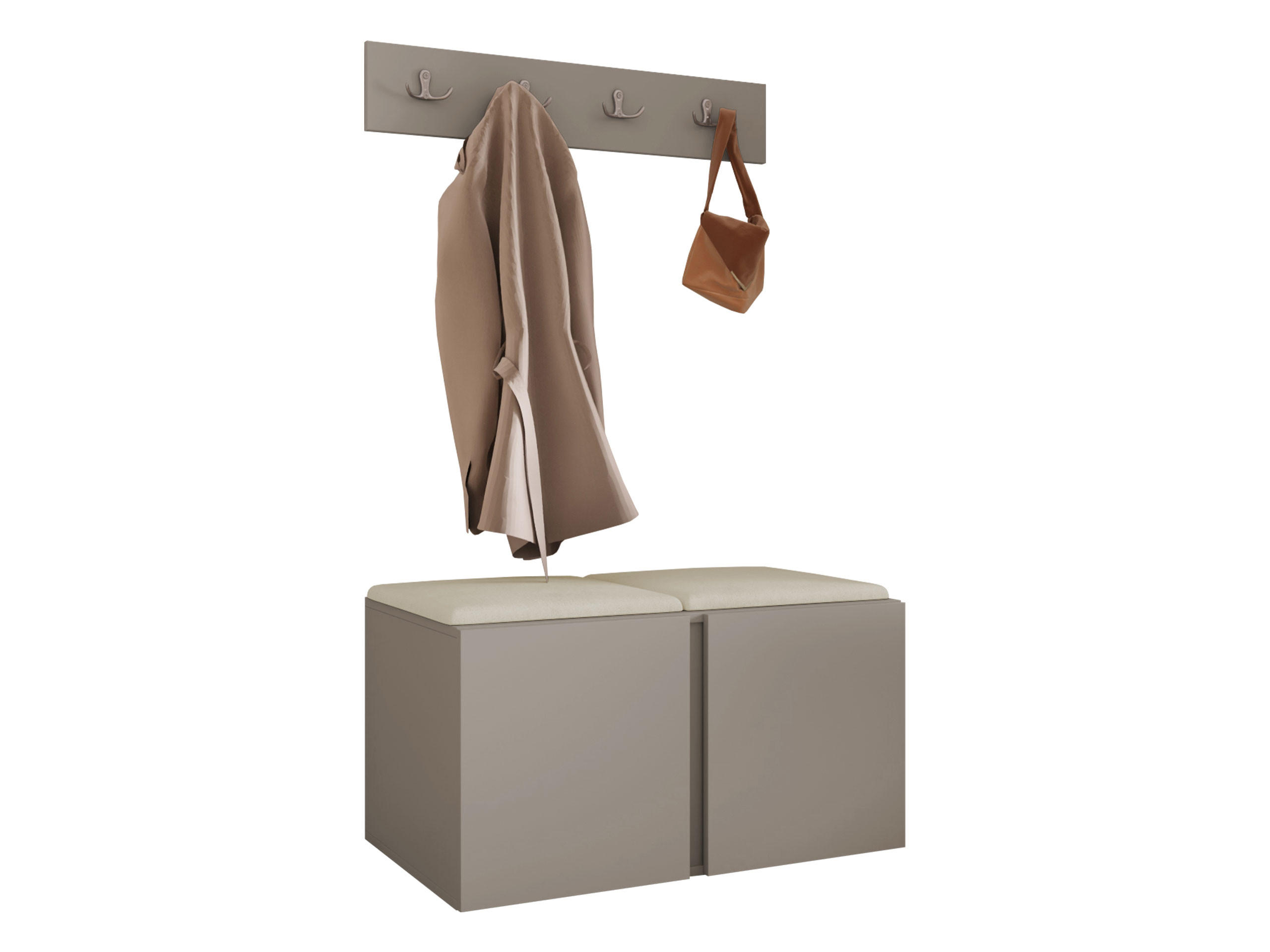 MOBILIER PENTRU HOL Orion VI - bej/cașmir, material plastic/compozit lemnos (84/42/46cm) - MIRJAN24