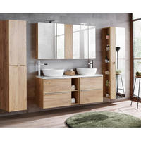 BADMÖBEL-SET 4-TLG. Toskana-56 - Braun, Holzwerkstoff (260/190/46cm) - Lomado