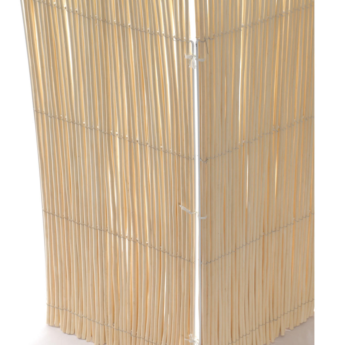 RAUMTEILER Nature 3-tlg. Weidenholz geblichen - Naturfarben, Naturmaterialien (120/160/3cm) - DESIGN DELIGHTS