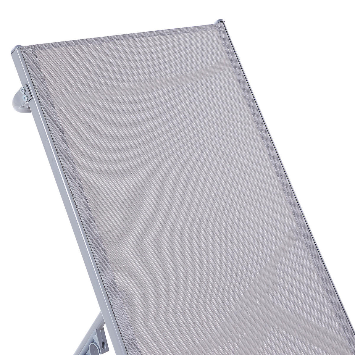 GARTENLIEGE Grau Noli - Grau, Metall (53/32/154cm) - Beliani