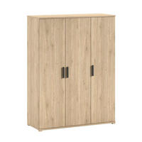 KLEIDERSCHRANK Keelia Eiche Melamin 3 trg Stauraum - Eichefarben, Kunststoff (151/199/59cm) - 58aufmkessel