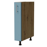 APOTHEKERSCHRANK Bari D15/kargo Eiche Artisan / RAL 5024 pastellblau 15 / 50 / 82cm Korb links - Blau/Eiche Artisan, Holz/Holzwerkstoff (15/82/50cm) - Feldmann-Wohnen