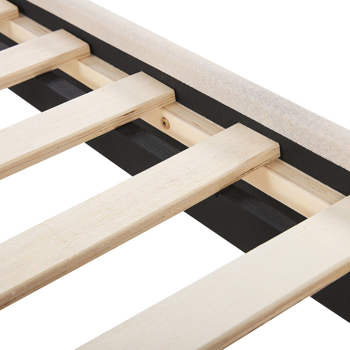 POLSTERBETT 180/200cm Beige Ambassador - Beige, Textil (180/200cm) - Beliani