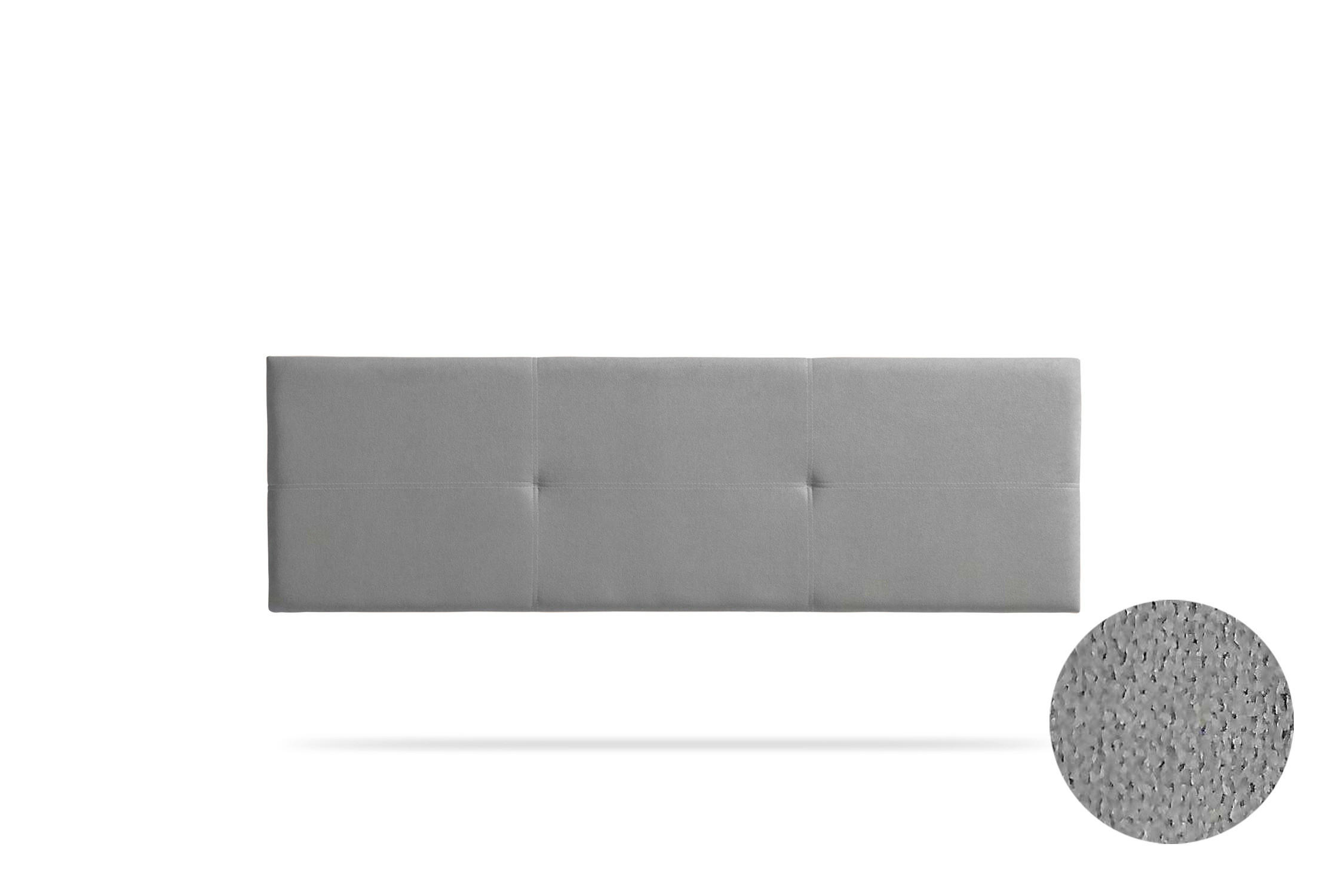 KOPFTEIL gepolstert ALMA Aqualine 170x50x5 cm - Hellgrau - Moonia - Hellgrau, Holz (170/5/50cm)