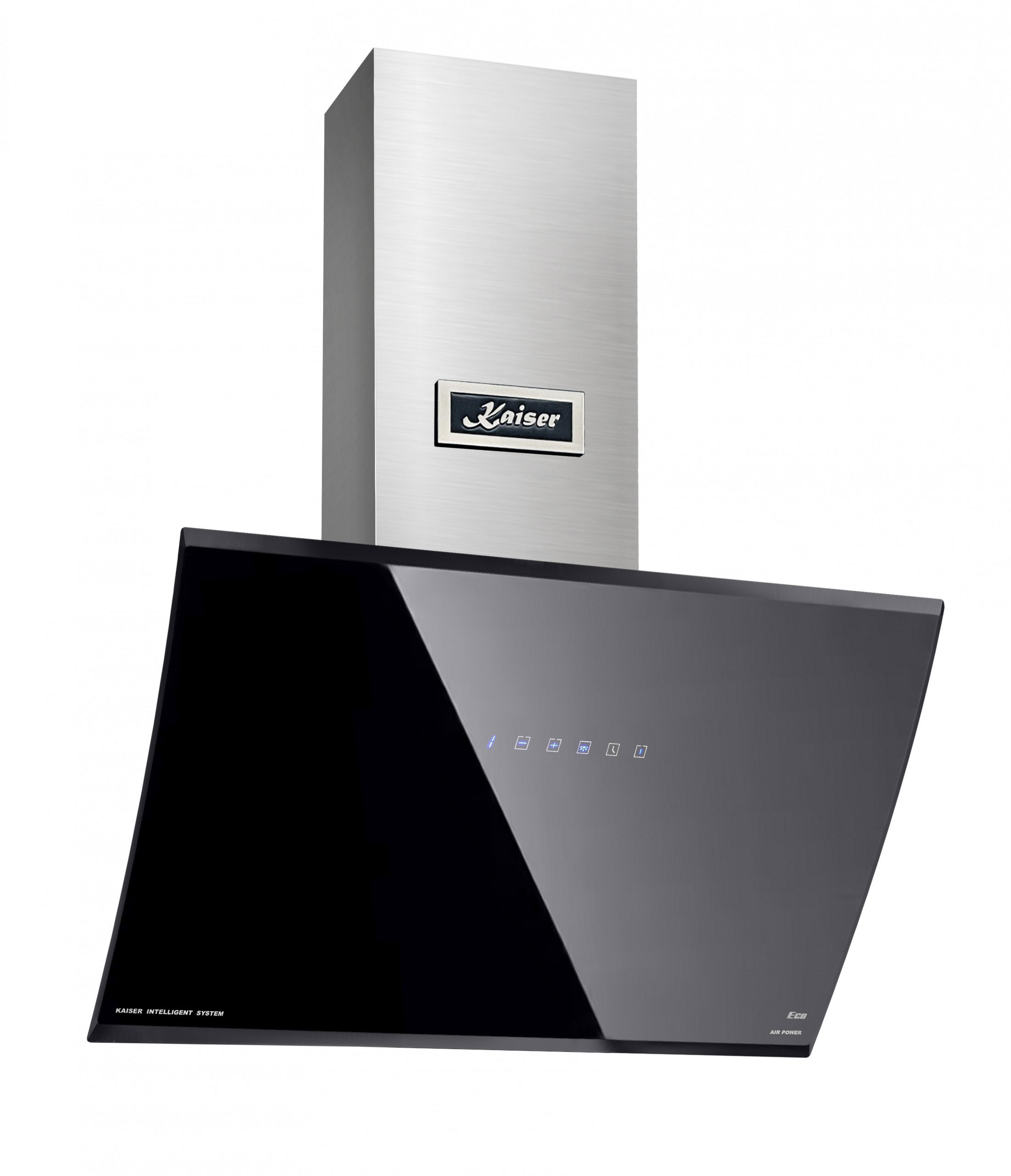 DUNSTABZUGSHAUBE AT 6488 Eco 60 cm Schwarz - Schwarz, Glas/Metall (60/88/48cm) - Kaiser Küchengeräte