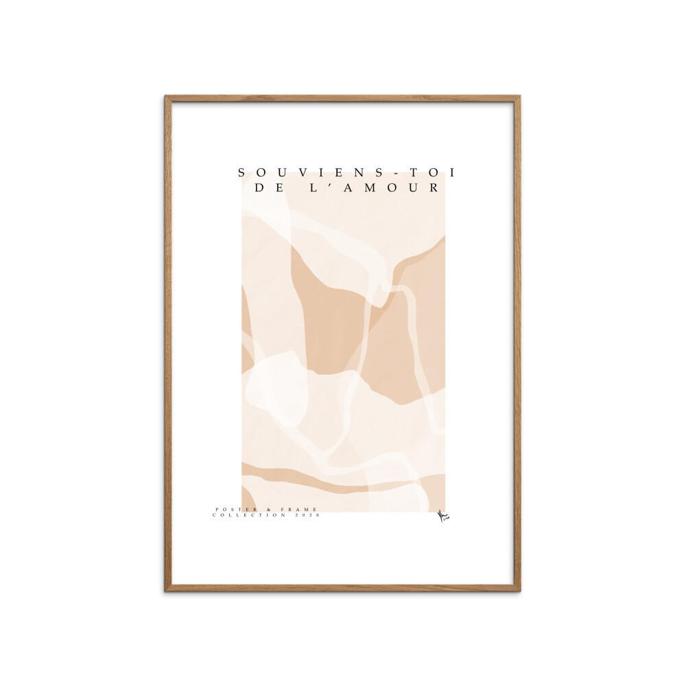 POSTER mit Rahmen Poster & Frame - Collection - Souviens Toi De L'amour - Eichefarben/Naturfarben, Holz/Papier (30/40cm) - Poster&Frame