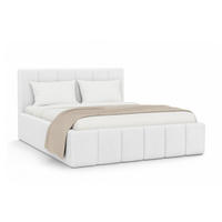 POLSTERBETT MEGAN 140/200 in Boucle Weiß - Weiß, Holz/Holzwerkstoff (140/200cm) - Deine Möbel 24