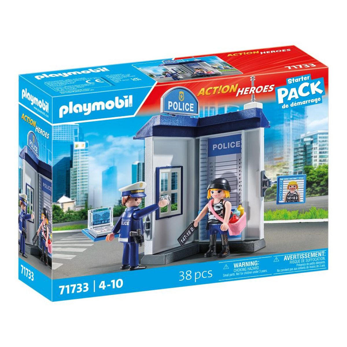 SPIELSET Verhörraum der Polizei - Blau, Kunststoff (7/19/25cm) - Playmobil
