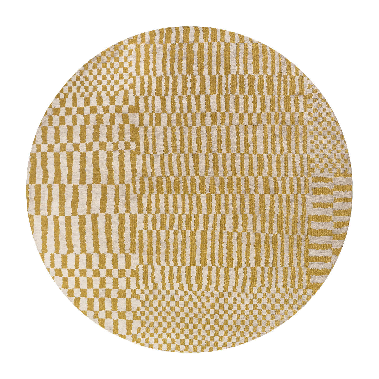 TEPPICH Erg Berber 140/140 cm - Gelb, Textil (140/140cm) - Louis De Poortere