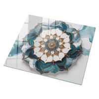 GLASPLATTE 80x60 cm – Mandala-Eleganz - Grau, Glas (0.4/80/60cm) - ArtPrintCave
