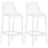 BARHOCKER 2er Set Kunststoff weiß - Weiß, Kunststoff (45/105/53cm) - CLP