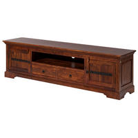 TV-BOARD Akazie 200x45x55 nougat lackiert OXFORD #326 - Dunkelbraun, Holz (200/55/45cm) - Massivmoebel24
