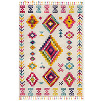 TEPPICH Hochflor Berber-Design, Farbakzente ARUN LIZ, Multi 80x150 cm - Multicolor, Textil (80/150cm) - KADIMA DESIGN