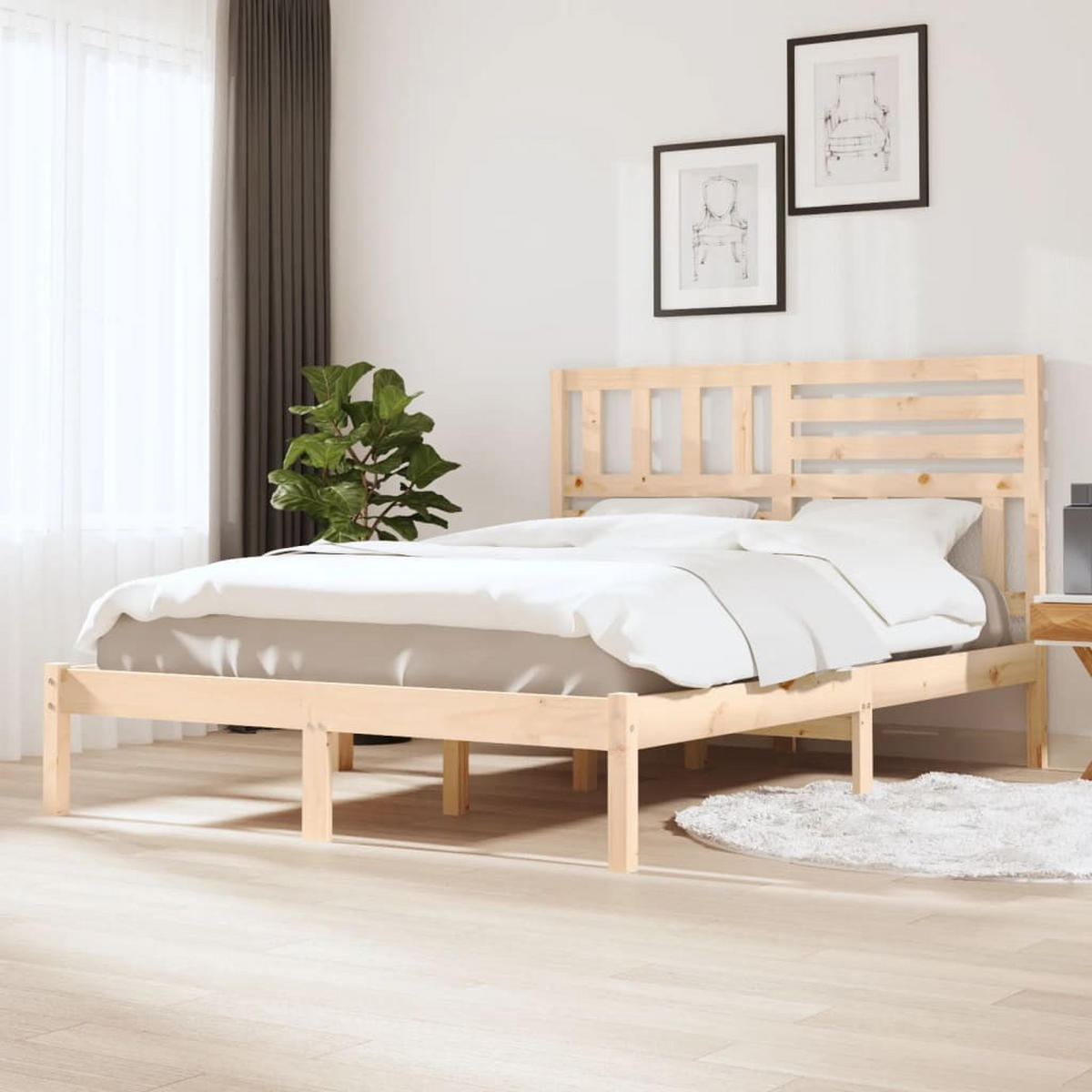 BETT Joseph 146/195.5 cm - Braun, Holz (140/190cm) - Nettlife