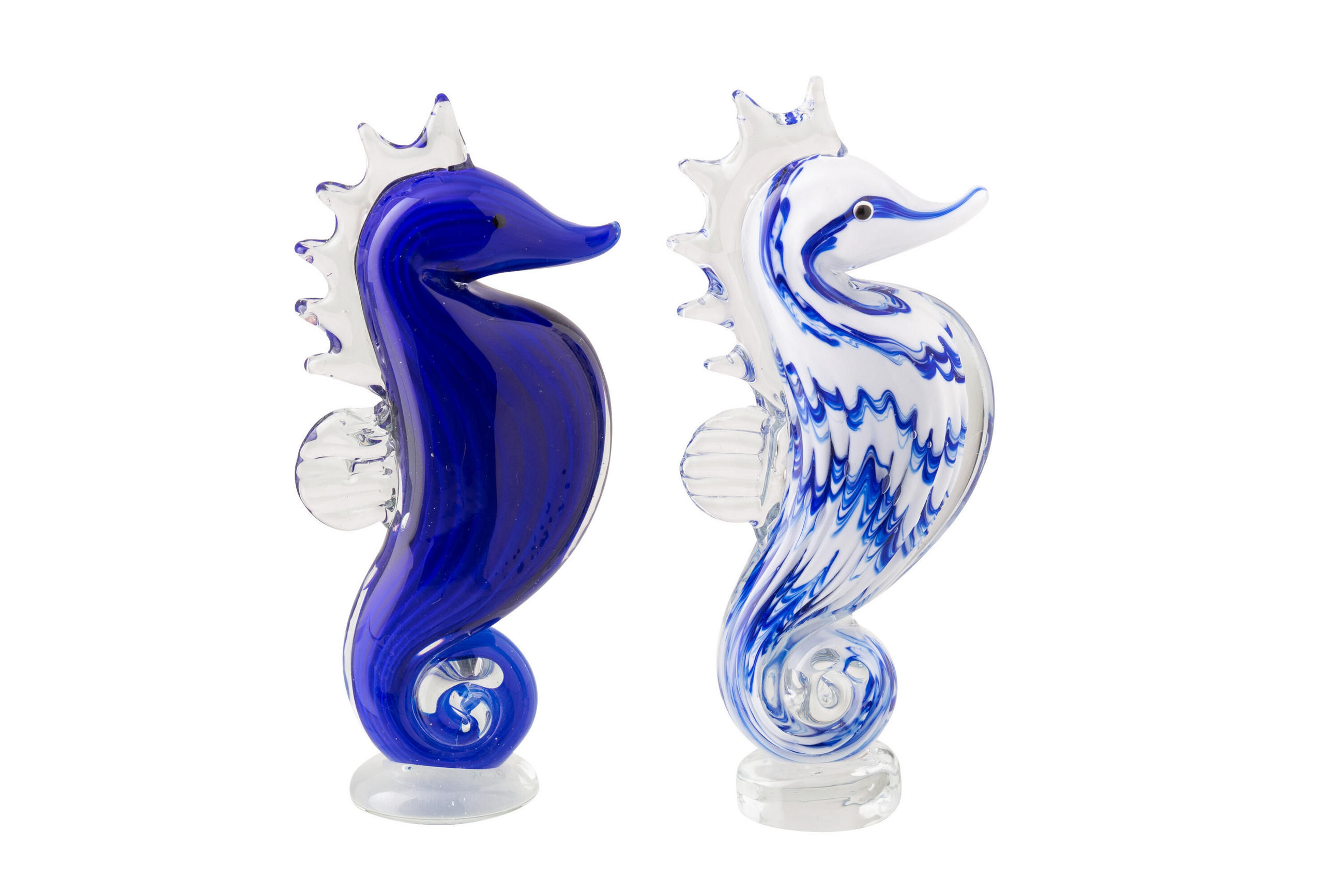 BRIEFBESCHWERER SEAHORSE (2ER SET) - Blau, Glas (10.4/11.2/20cm) - J-Line