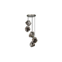 HÄNGELAMPE EDESSA Silber Glas - Silberfarben, Glas (50/50/150cm) - KAWOLA