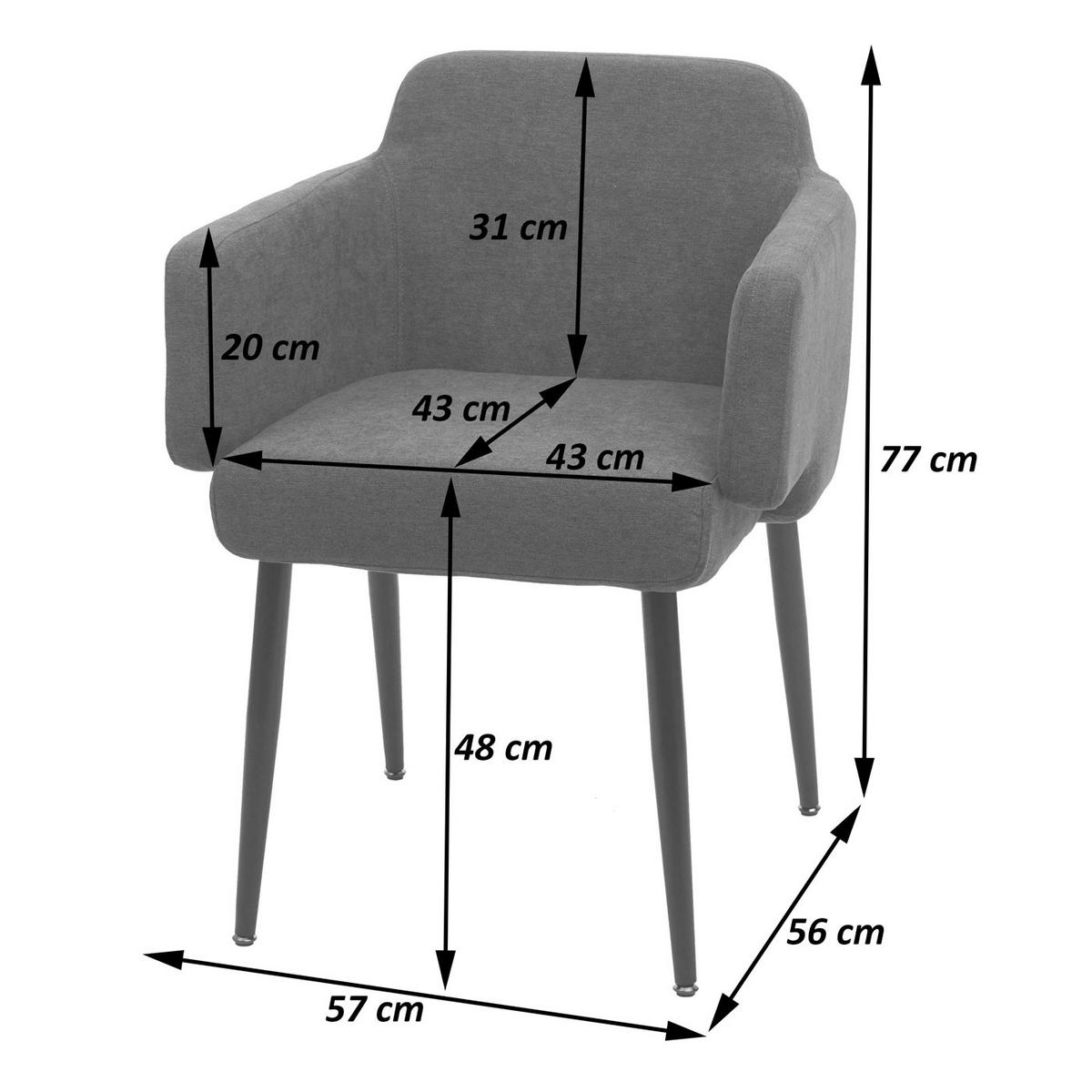 ESSZIMMER-SET Grau 3er-Set - Grau, Textil (133/77/56cm) - MCW