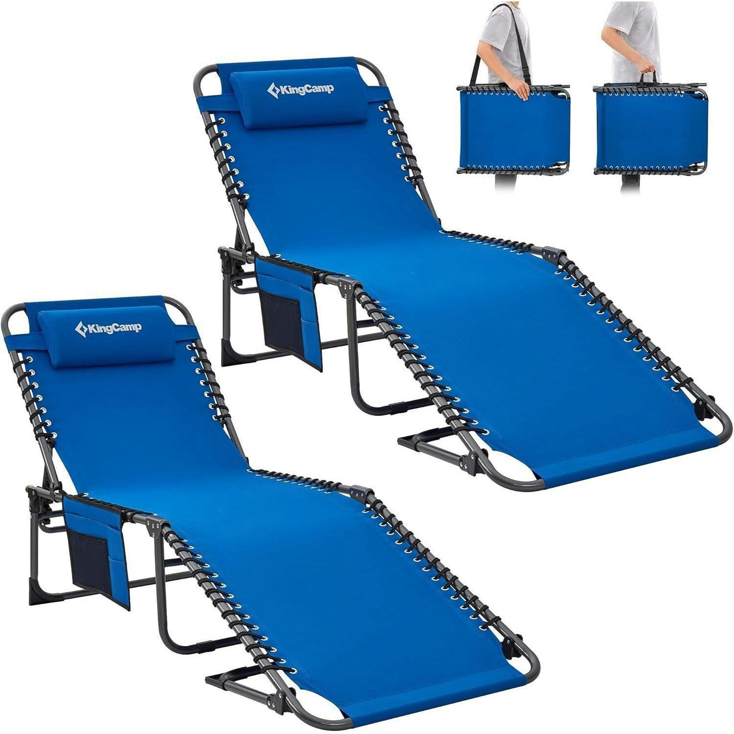 XXXLutz Campingliege Blau 59x37x190 cm