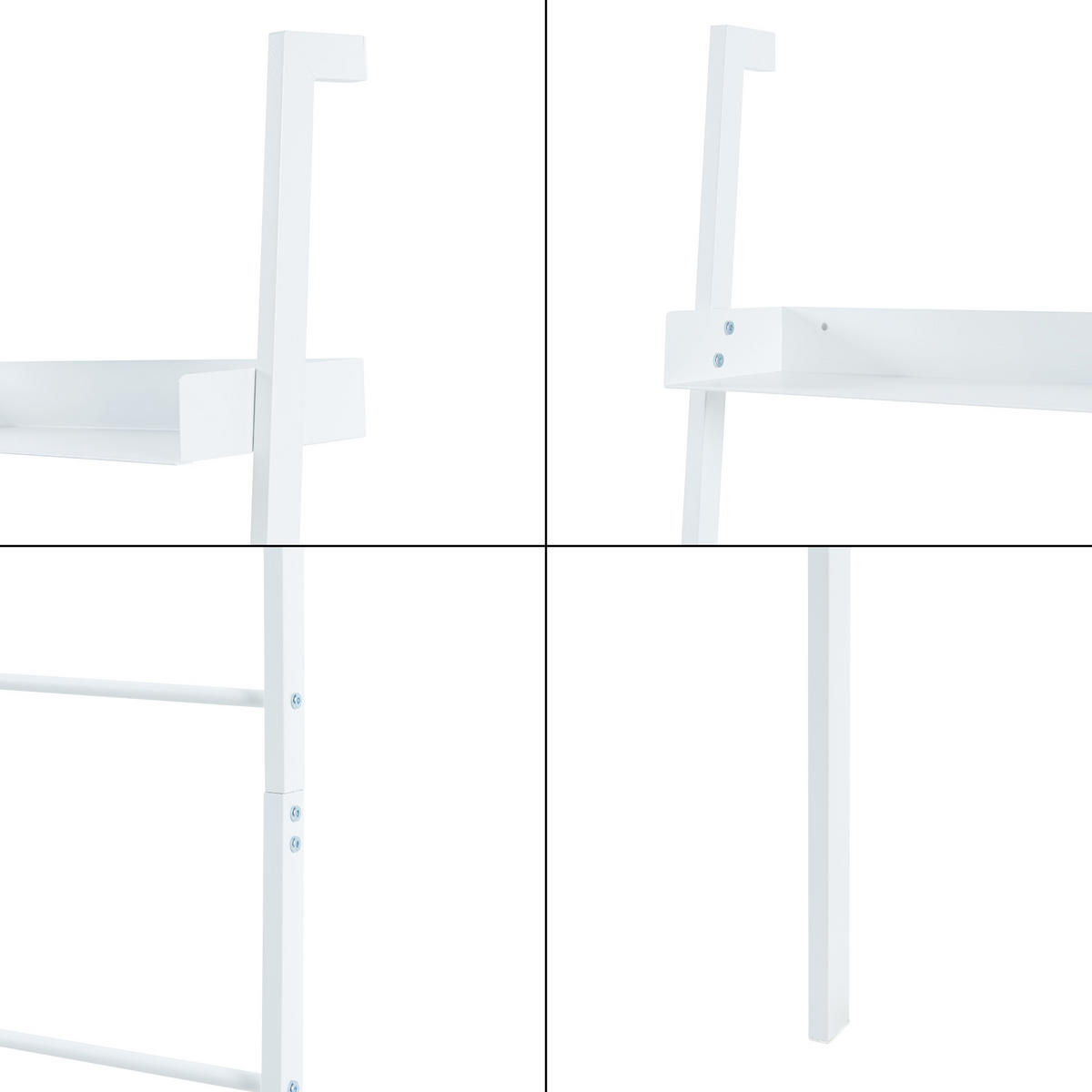 LEITERREGAL Øksnes - Weiß, Metall (50/160/27.5cm) - [en.casa]