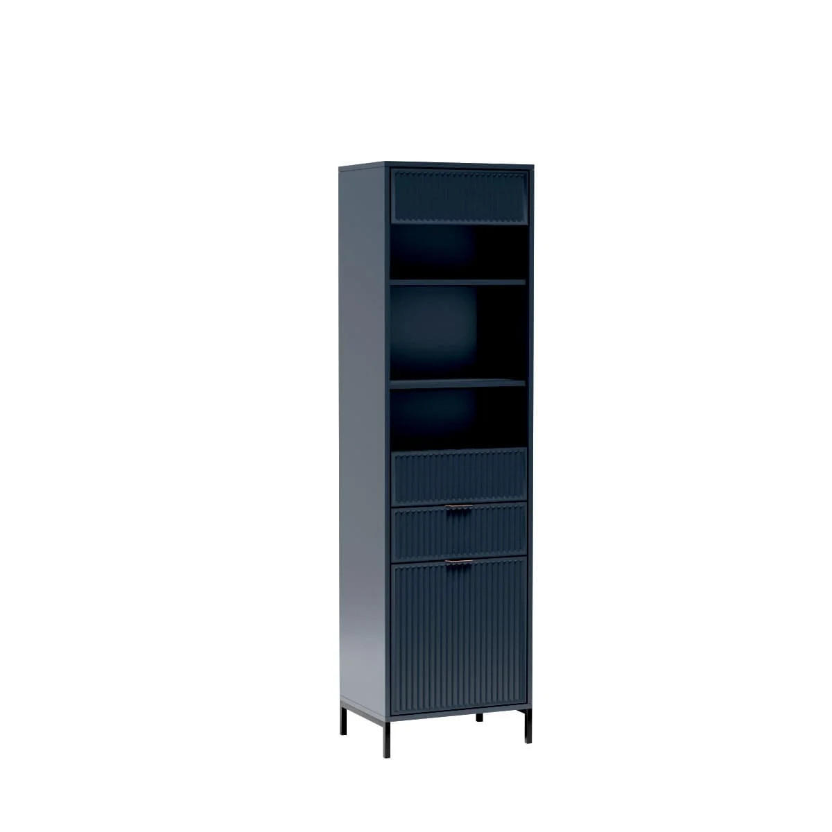 VITRINESCHRANK LINKA STYLES LS-05 - Dunkelblau, Holzwerkstoff (55/196/41cm) - Meblini