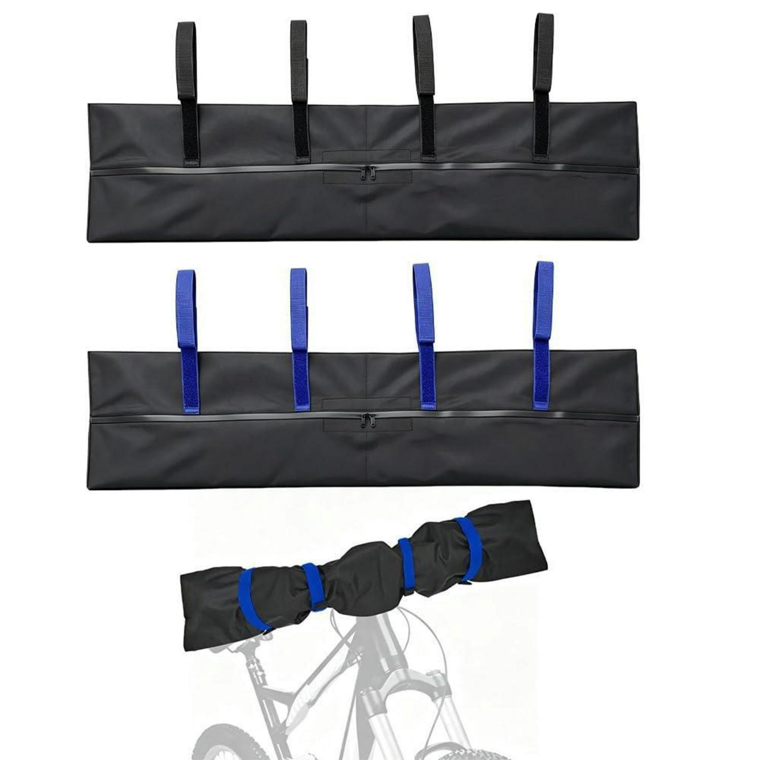 FAHRRAD Lenkerschutz Set 2-teilig Wasserdicht - Schwarz, Textil (23/1/91cm)