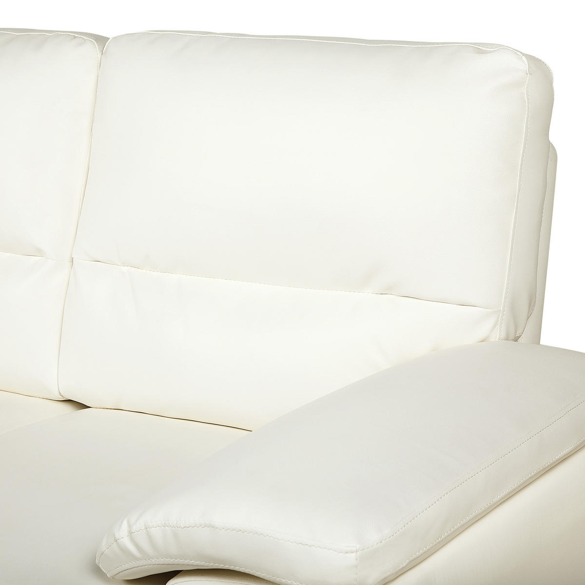 2-SITZER-SOFA Kunstleder Beige Vogar - Beige, Kunststoff/Textil (156/90/74cm) - Beliani