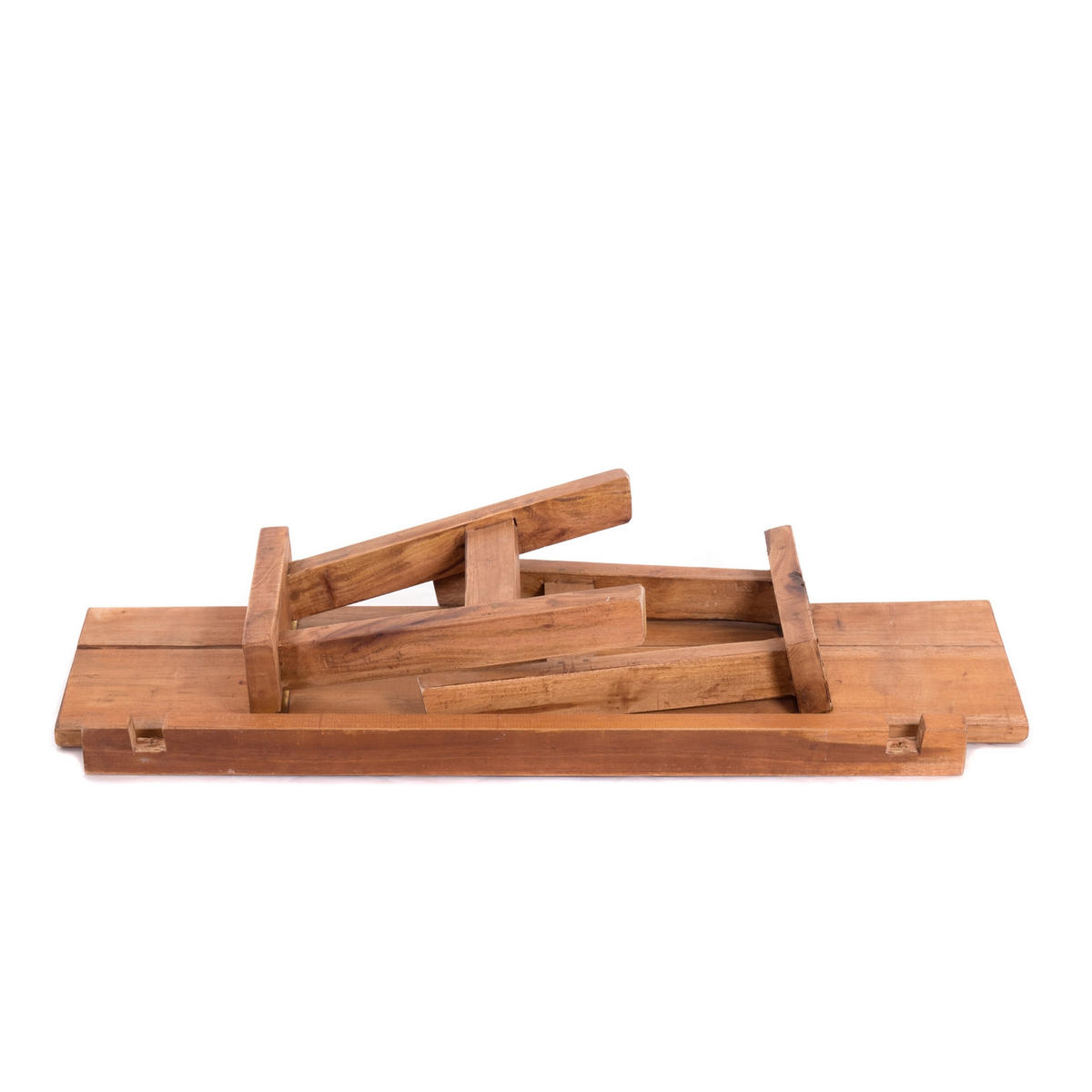 SITZBANK ANZIO 90 Mahagoni Massivholz, zusammenklappbar 08 honigfarben gewachst - Honig, Holz (90/39/26cm) - DESIGN DELIGHTS