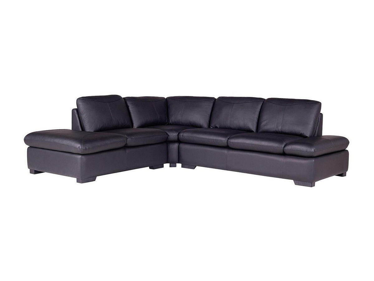 SOFA - 5 Personen - leder - schwarz Onyx - Schwarz, Leder (268/79/231cm) - Vente-Unique