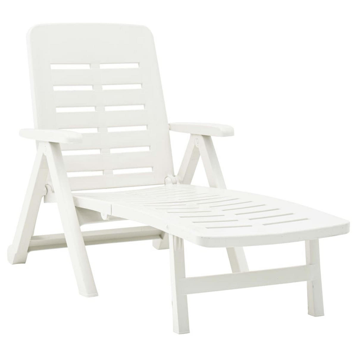 KLAPPLIEGE Kunststoff Weiß - Weiß, Kunststoff (72/96/86cm) - furnicato