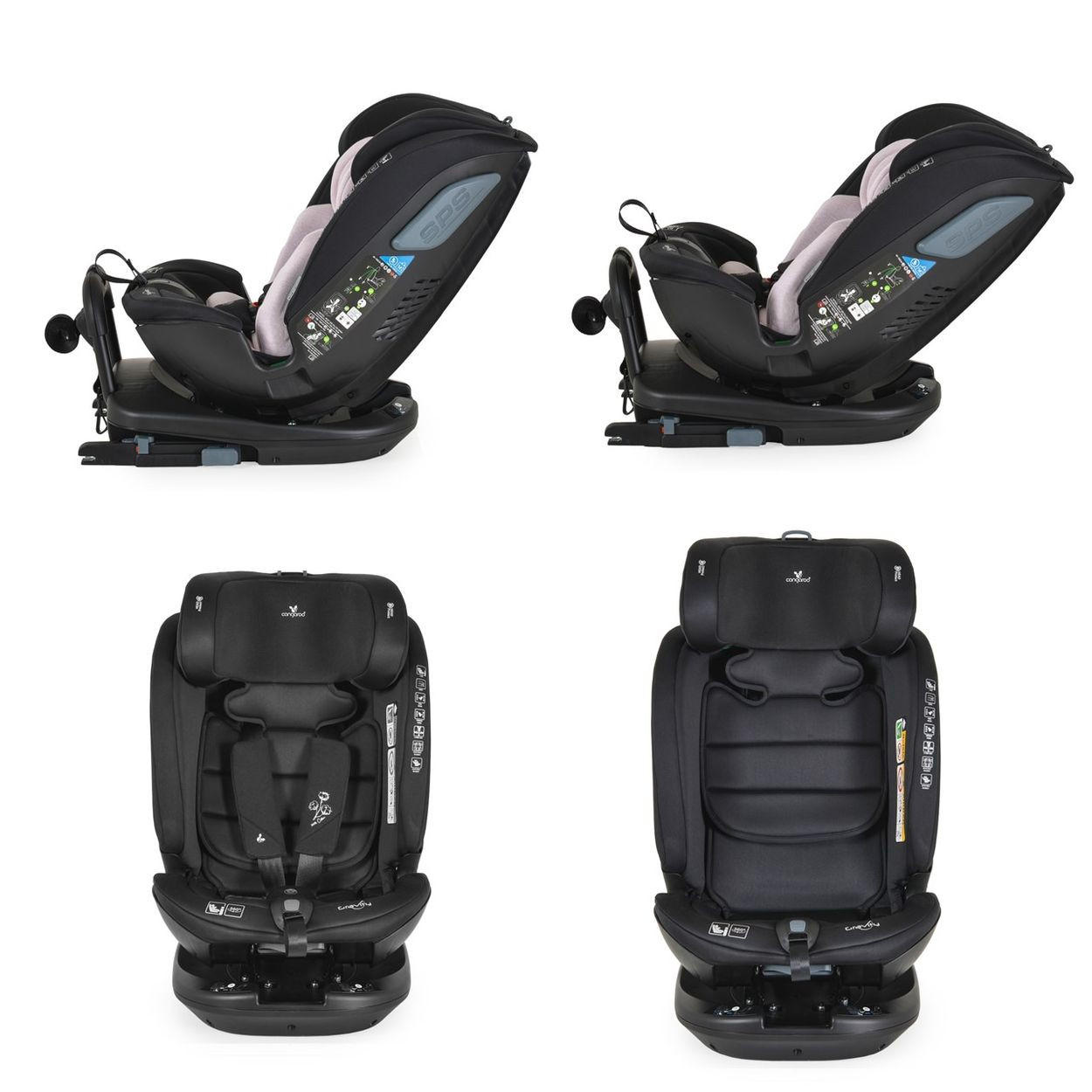 KINDERSITZ Gravity i-Size rosa (40-150cm) Sitz drehbar, Kopfstütze, Isofix - Rosa, Kunststoff (44/61/53cm) - Cangaroo