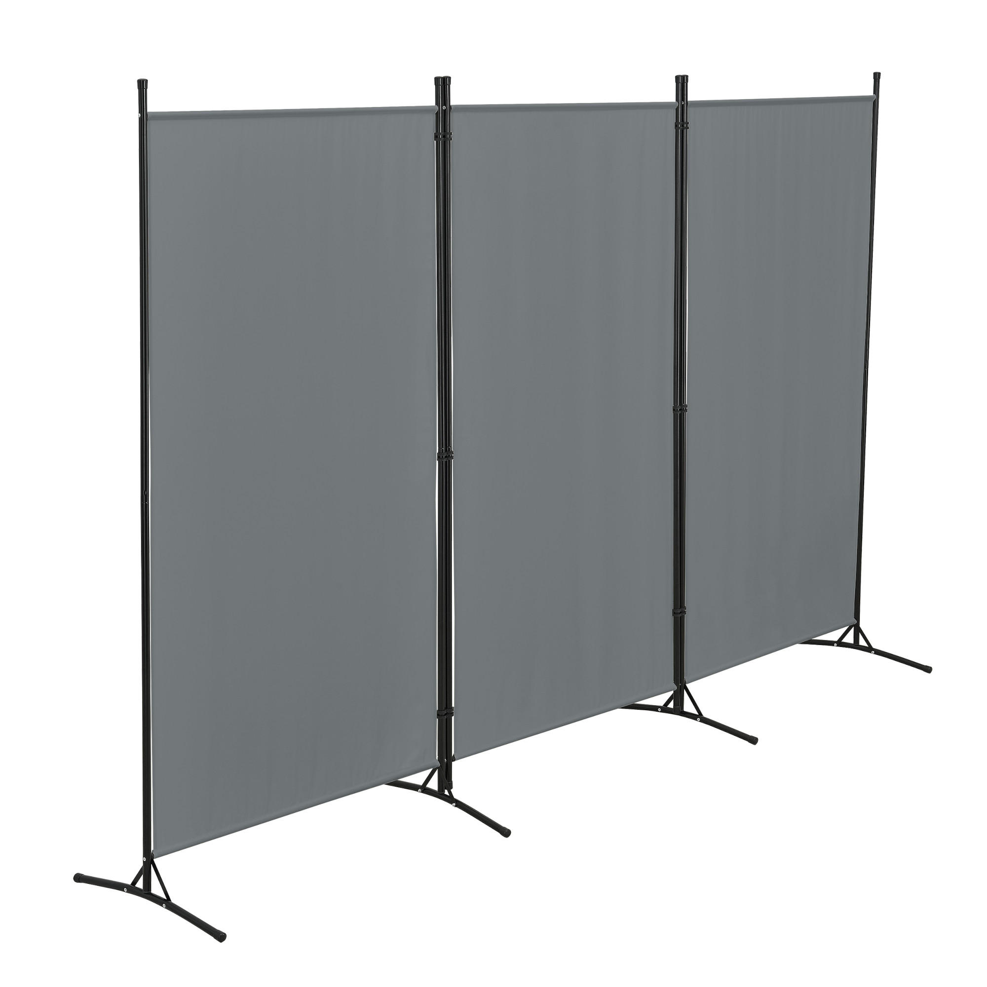 SICHTSCHUTZ Teruel - Dunkelgrau, Textil/Metall (260/0.1cm) - [en.casa]