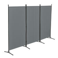 SICHTSCHUTZ Teruel - Dunkelgrau, Textil/Metall (260/0.1cm) - [en.casa]