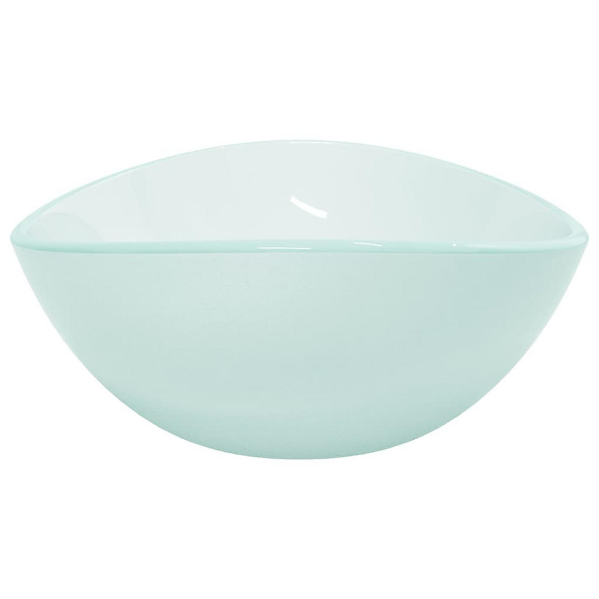 WASCHBECKEN Laycock 54.5/35/15.5 cm - Creme, Glas (54.5/15.5/35cm) - Nettlife