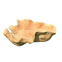SCHALE Loza Beige 50/40/15cm - Beige, Holz (15cm) - PTMD Collection